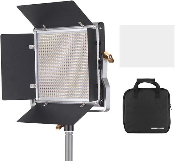 Professional LED Video Light Dimmable 660 LED Bulbs Bi-Color Light Panel 3200-5600K CRI 85+ with U Bracket & Barndoor Lighting Kit for Studio Photography Video Professional LED Video Light Dimmable 660 LED Bulbs Bi-Color Light Panel 3200-5600K CRI 85+ with U Bracket & Barndoor Lighting Kit for Studio Photography Video